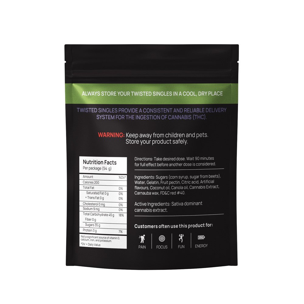 twisted extracts cherry blast high dose sativa (1200mg thc)