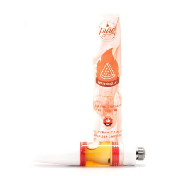watermelon thc distillate ceramic cartridge (pyro extracts) 0.5ml