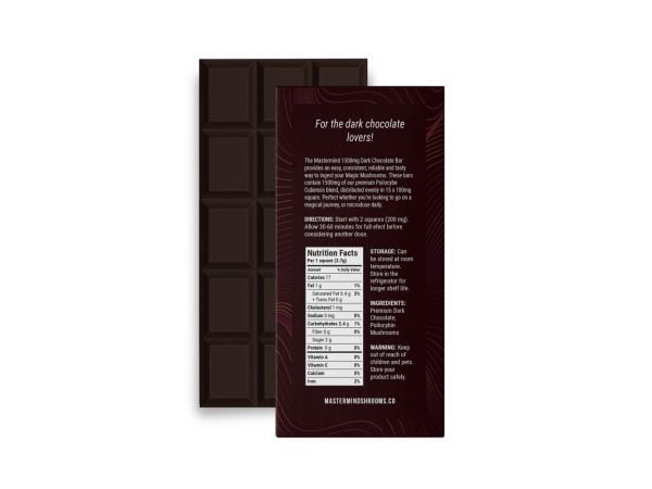 mastermind – dark chocolate “microdose” bar 1500mg